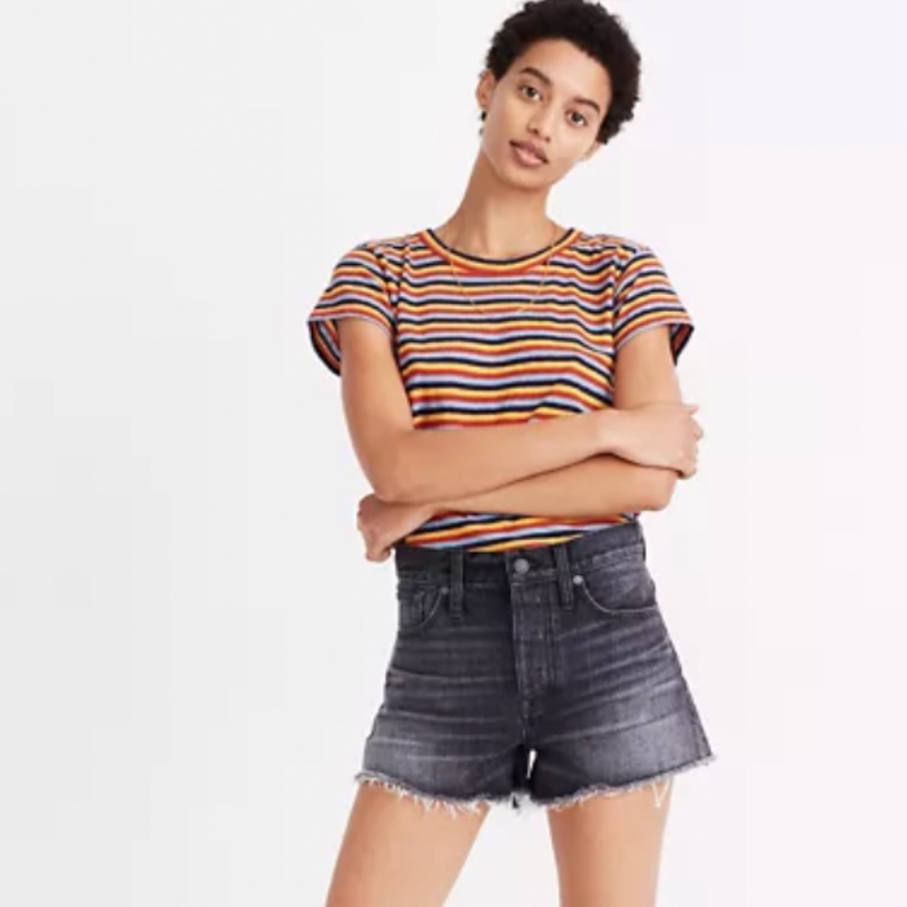 Madewell relaxed denim shorts button fly 100% cotton size 29